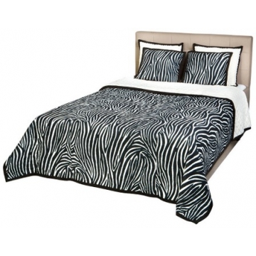 Narzuta na łóżko Zebra Czarna